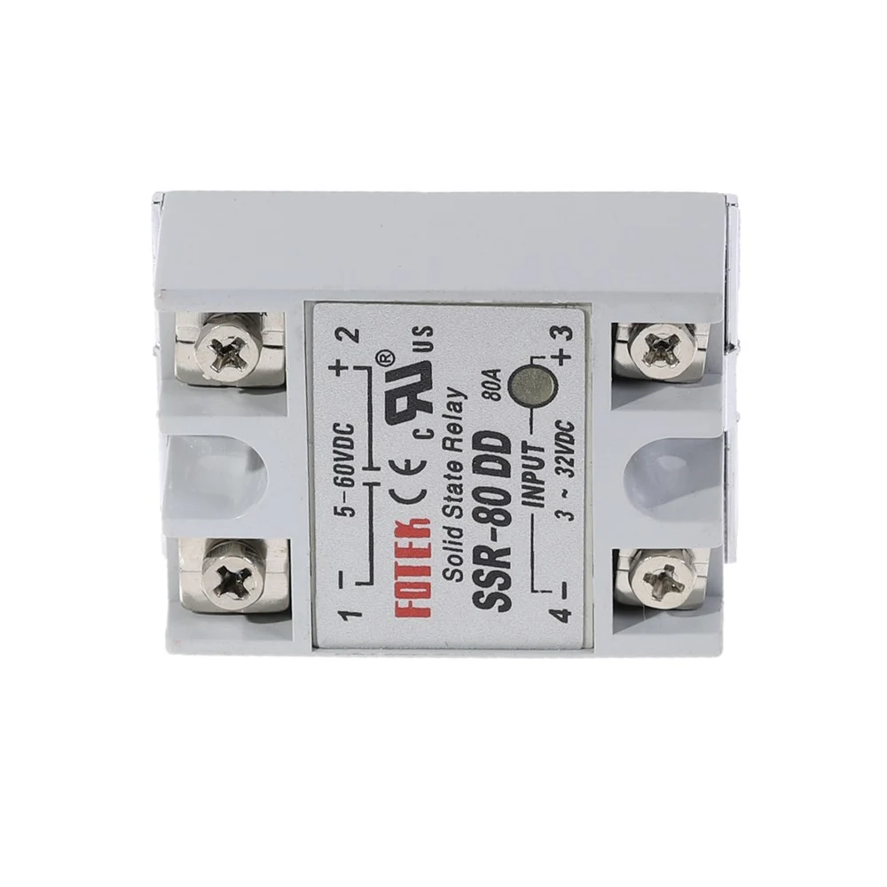 1 шт. SSR80DD SSR-80DD № 80A твердотельные реле, вход 3-32VDC выход 5-60VDC
