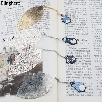 

10pcs/set Blinghero Cartoon Pendant Metal Bookmarks Cute Stationery Books Marker of Page Gift for Student Bookmarks Clip BH0490