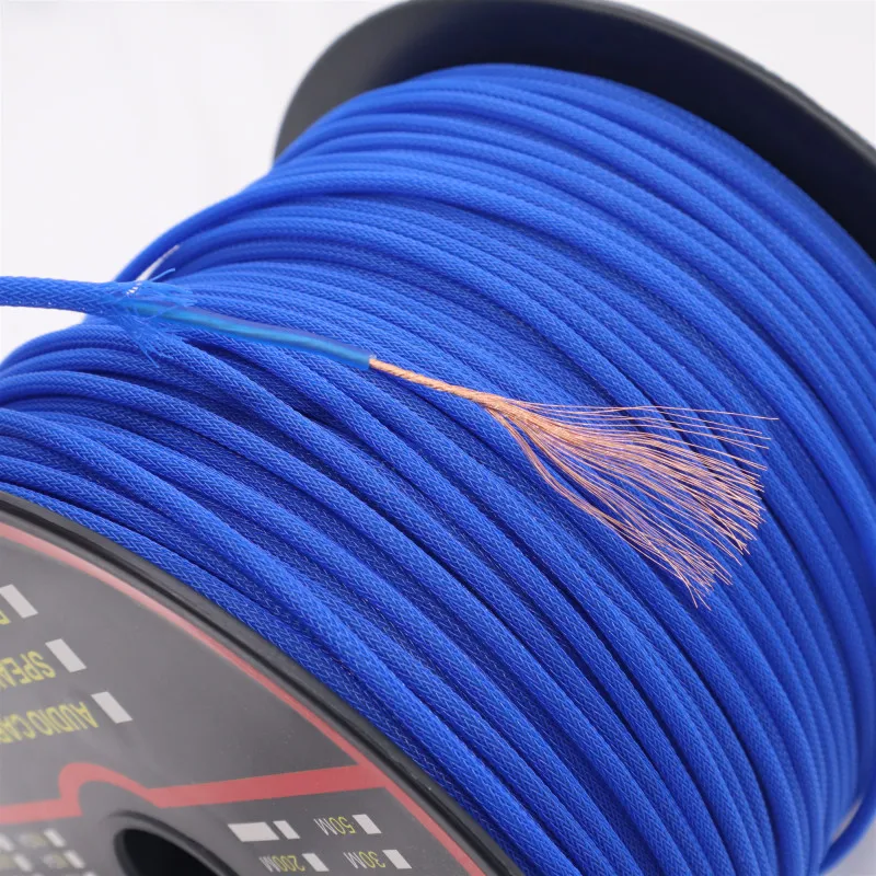 

Pure Copper Car Audio Hi-Fi Control Cable OFC 18GA 100m Control Wire Car Stereo HiFi/Car Audio SystemSnakeskin Retardant Braide