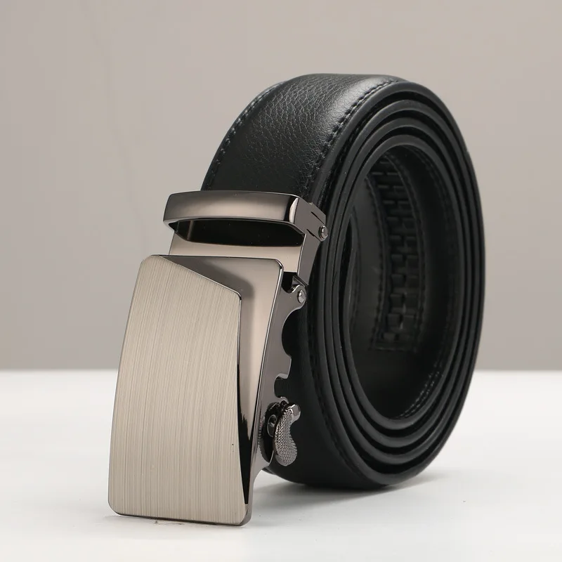 Ремень мужской из воловьей кожи с автоматической пряжкой Модный брендовый