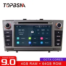 TOPBSNA dvd-плеер для автомобиля Android 9,0 для Toyota T27 Avensis 2008-2013 gps навигация Мультимедиа 2 Din автомагнитола стерео wifi RDS SD