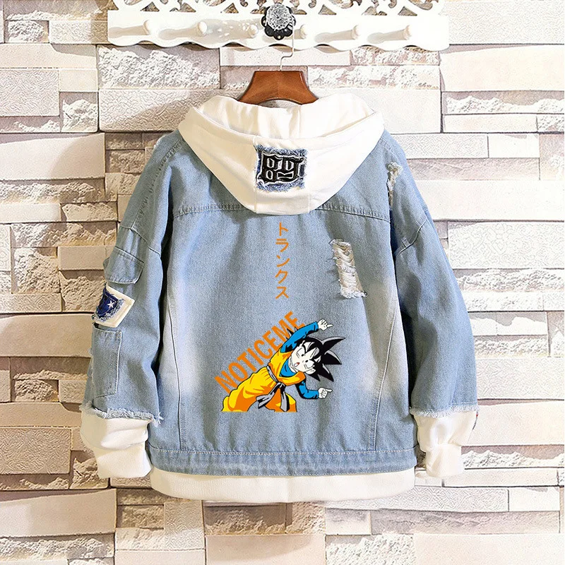 

Autumn Dragon Ball Z Vegeta Women Hoodies Sweatshirts Dragon Ball Super Cartoon Denim Jacket Harajuku Fashion Couples Costumes