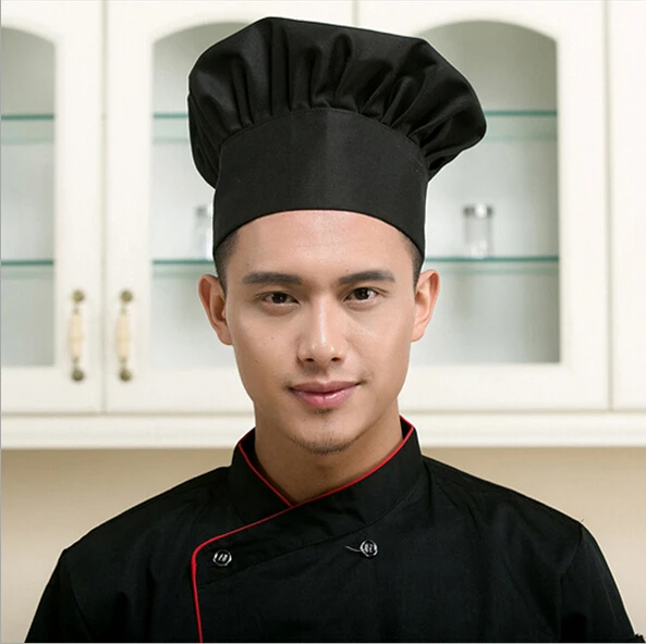 Fashion Kitchen Hat Adjustable Catering Chef Hot Cap Cook Men Baker Elastic Design Cooking Cap Plain Hats Working Cap