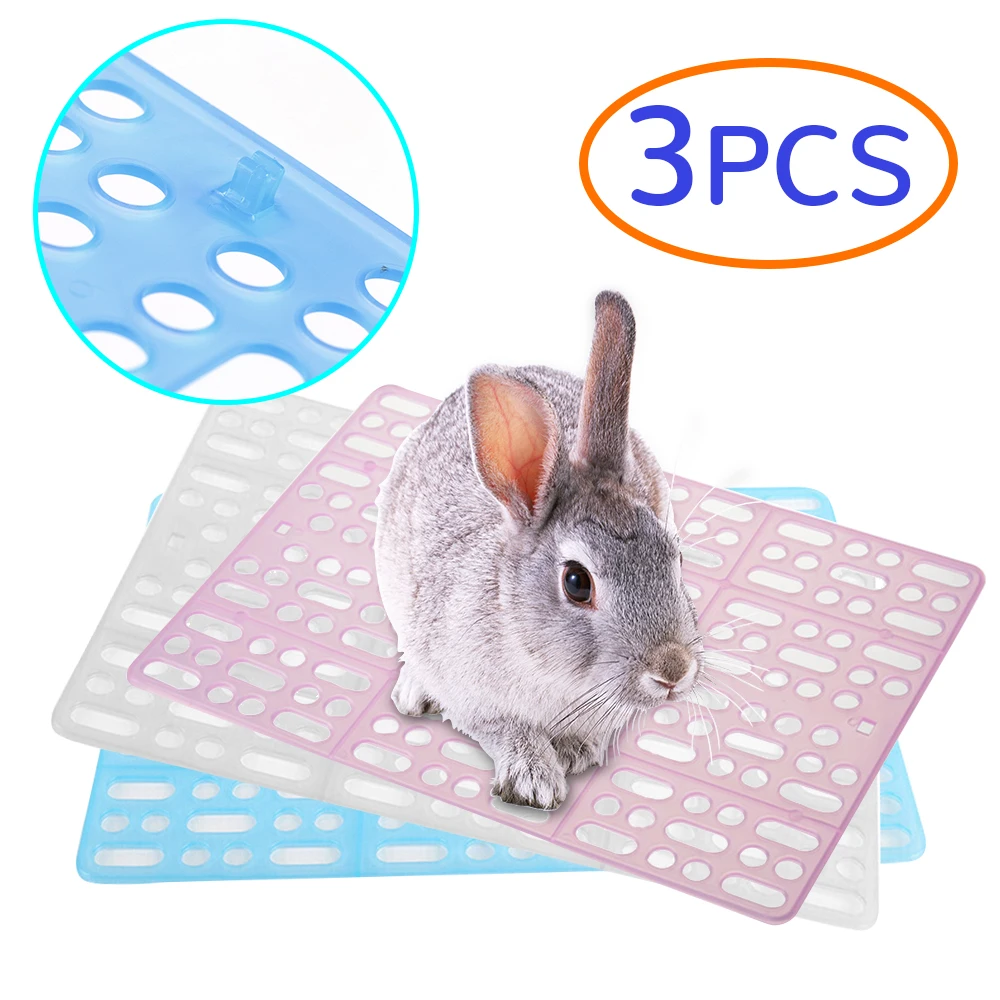 Пластиковые сетки коврик для ног для домашних животных Кролик морская свинка кошка мышь подстилка клетка коврик для туалета