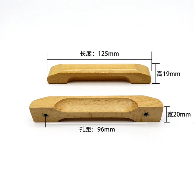 High Quality Wood Handles for Drawer,Bedroom Wardrobe Bedside Cabinet Pull Furniture Door Smooth Knob Cupboard Desk 2