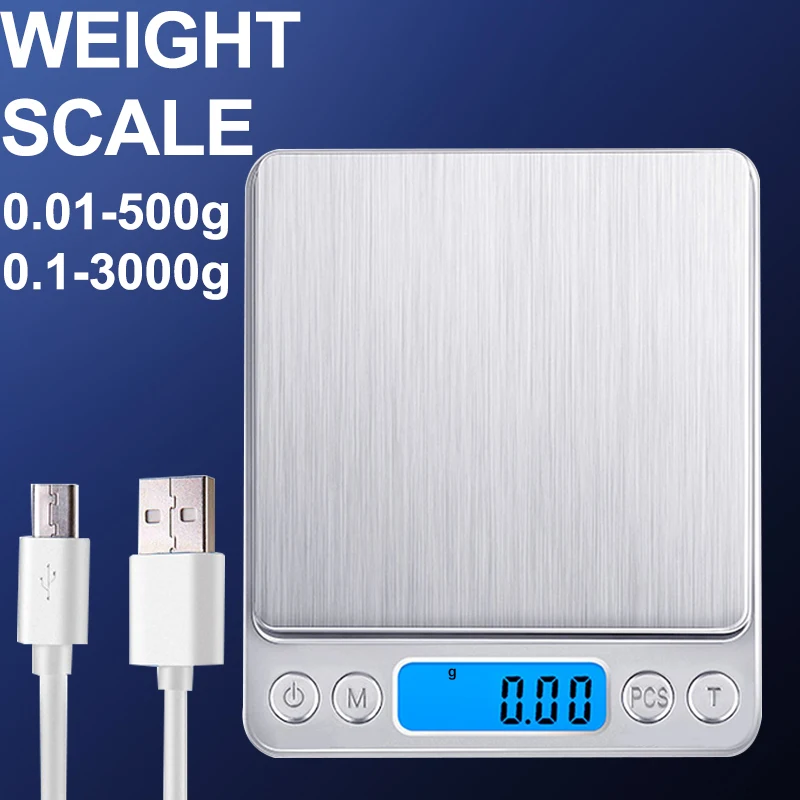 

Высокоточные Электронные цифровые весы 0,01-500 г, 3000 г, портативные карманные весы с ЖК-дисплеем, мини-USB, кухонные весы для ювелирных изделий, инструменты для взвешивания веса