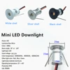 1W LED White Black Silver Mini Recessed Spot Light 12V IP65 Ceiling Downlight Indoor Cabinet Lamp Outdoor Spotlight with Driver 3