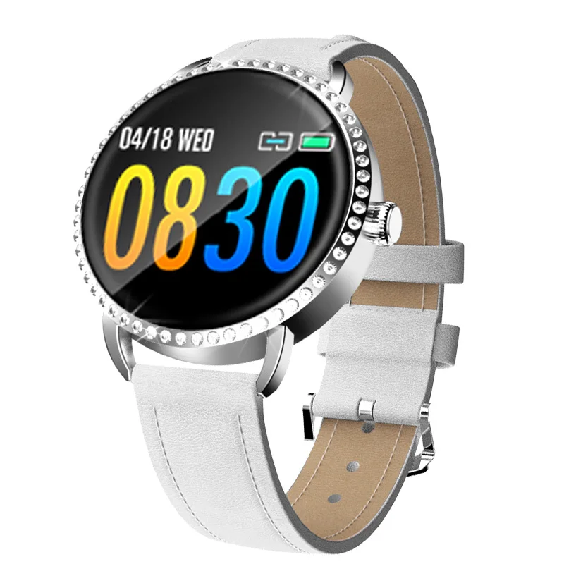 White LIGE Смарт часы для женщин спортивные Smartwatck IP67 Водонепроницаемый фитнес трекер Bluetooth для Android ios монитор сердечного ритма - Цвет: White