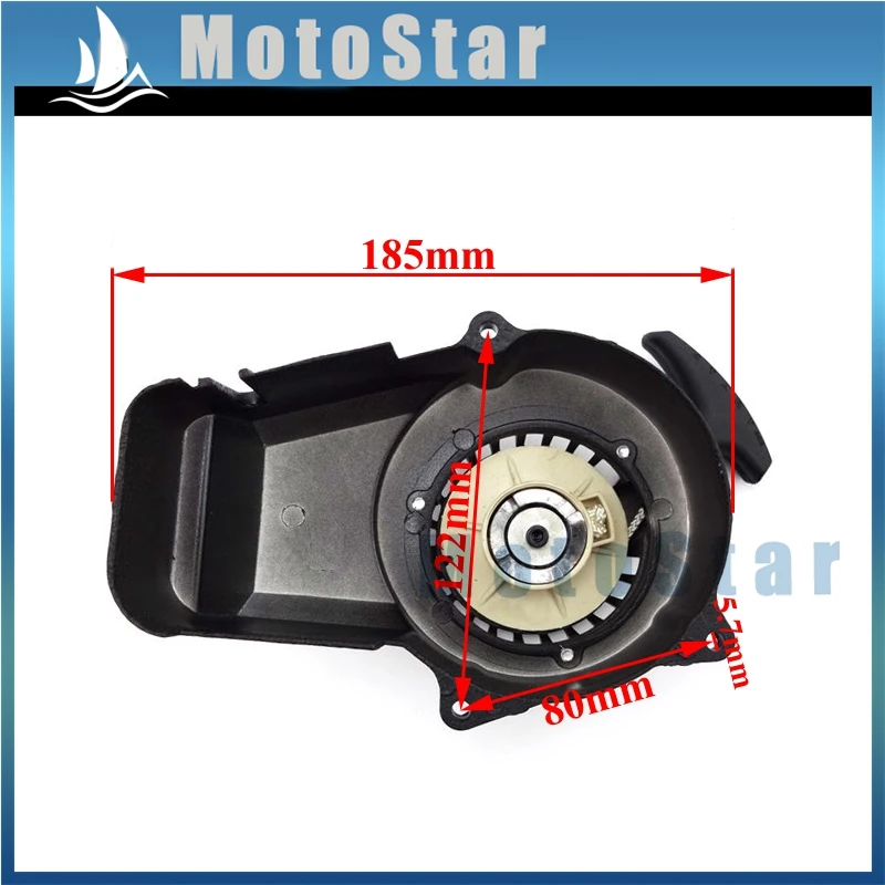 Алюминиевый Recoil Pull Starter+ L7T Свеча зажигания+ топливный фильтр+ винтовые болты для 2 такта 47cc 49cc двигатель мини мото байк