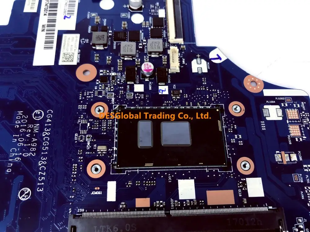 Материнская плата для ноутбука lenovo Ideapad 310-15IKB i7-7500U NM-A982 CG413 CG513 CZ513 5B20M31047 тест Быстрая