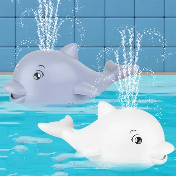 New Baby Bath Toys Spray Water Shower Swim Pool Bathing Electric Whale Bath Ball with Light Music LED Light Toys  for Kids Gift 1
