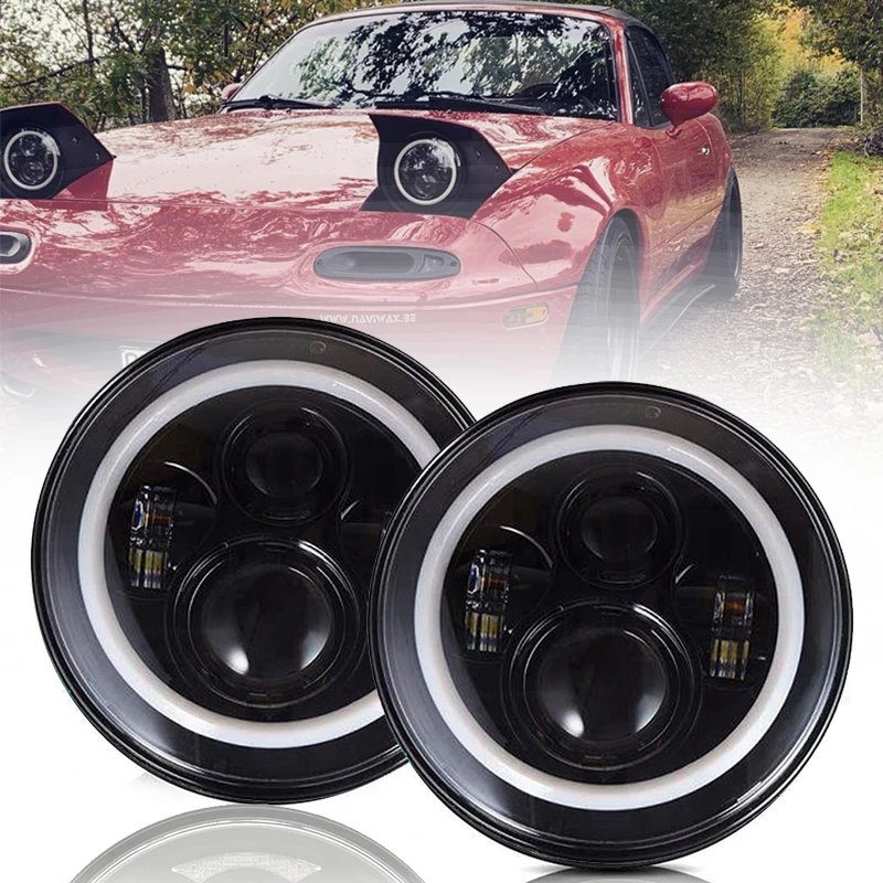 Автомобильная светодиодная фара 7 дюймов для Lada Niva 4X4 УАЗ Хантер Land Rover Defender Nissan