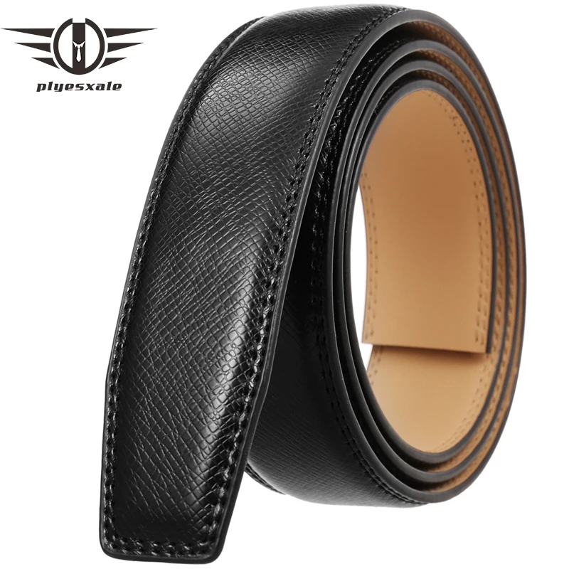 2021 Genuine Leather Belt Men Without Buckle High Quality Black Red