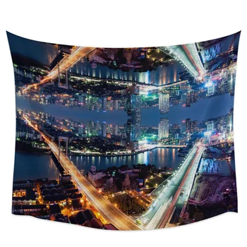 

City Night View Tapestry Wall Hanging Bedroom Wall Tapestry Picnic Mat Yoga Mat Living Room Wall Decoration