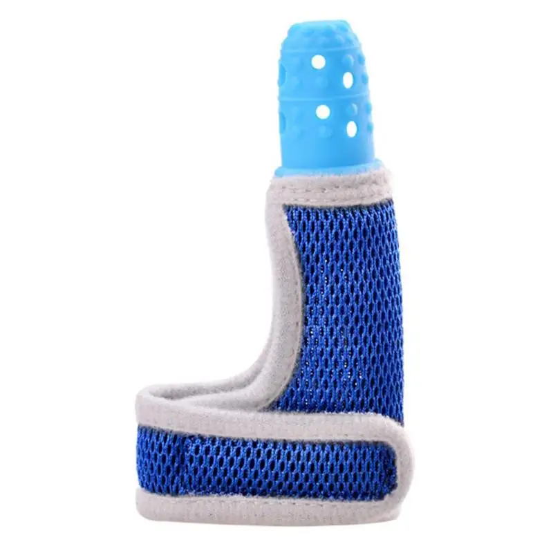 Синий Nweborn Baby Finger Guard повязка на запястье для кормления Прорезыватель пустышка для ухода за зубами силиконовый Прорезыватель для зубов жевательные игрушки для зубов - Цвет: Синий