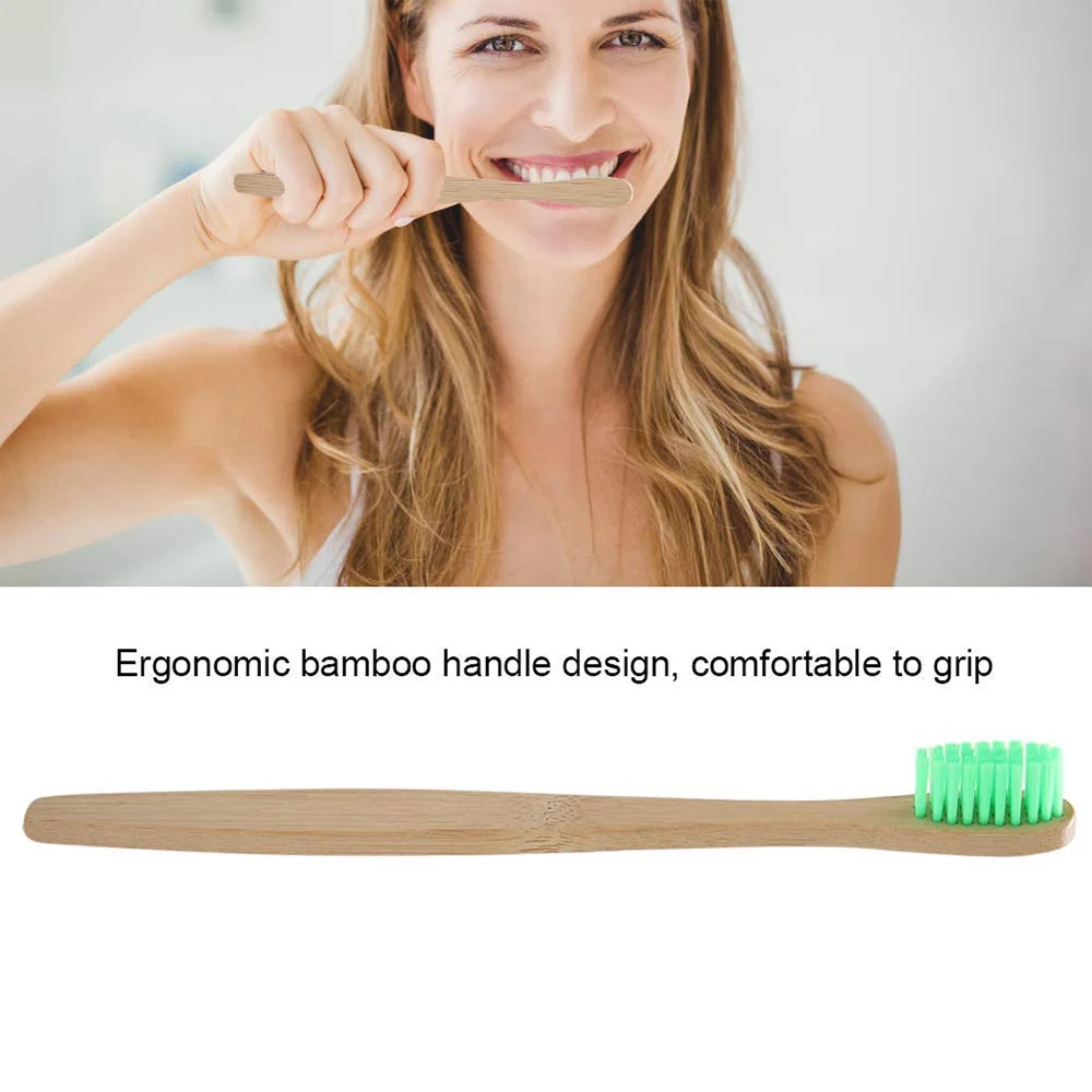 12pcs Set Hotel Using Natural Bamboo Toothbrush Soft High Quality Green Bamboo Environmental Protection Tooth Brush for Adults