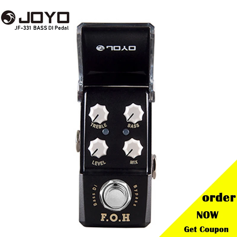 Педаль Эффекта баса JOYO F.O.H. для гитары Bass DI Box Overdrive Effects аналог Fuzz истинный обход JF