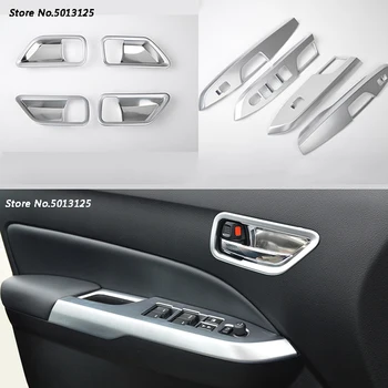 

Car Door Window Glass Lift Switch Button Inside Door Handle Frame Trim Cover For Suzuki Vitara 2016 2017 2018 2019 2020