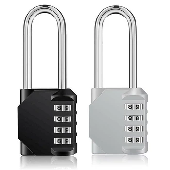 

Long Padlock High Security 4 Digit Pad Lock Outdoor Travel Padlock Password Lock For Luggage Suitcase Digit Locker Waterproof
