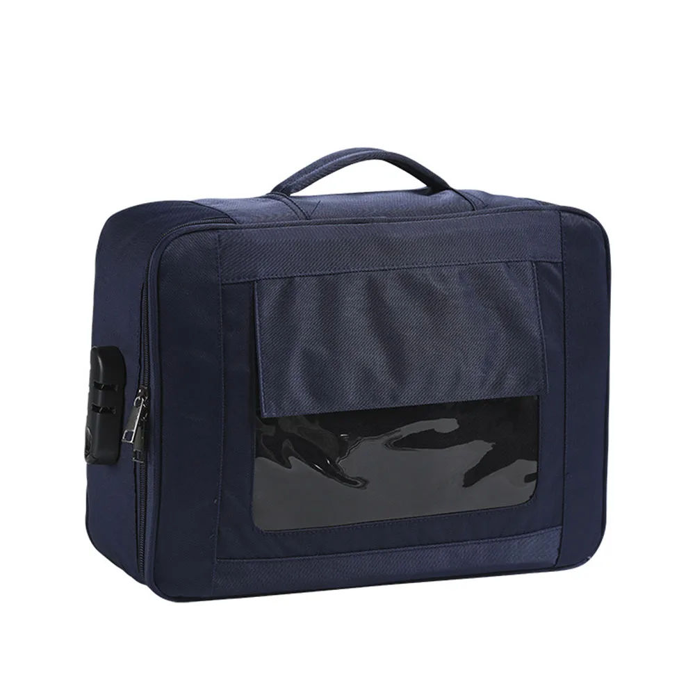 

Large Capacity Document File Bag Case Portable Certificate Storage Bag With Lock Diploma Storage File Bag Multifunction Handbag