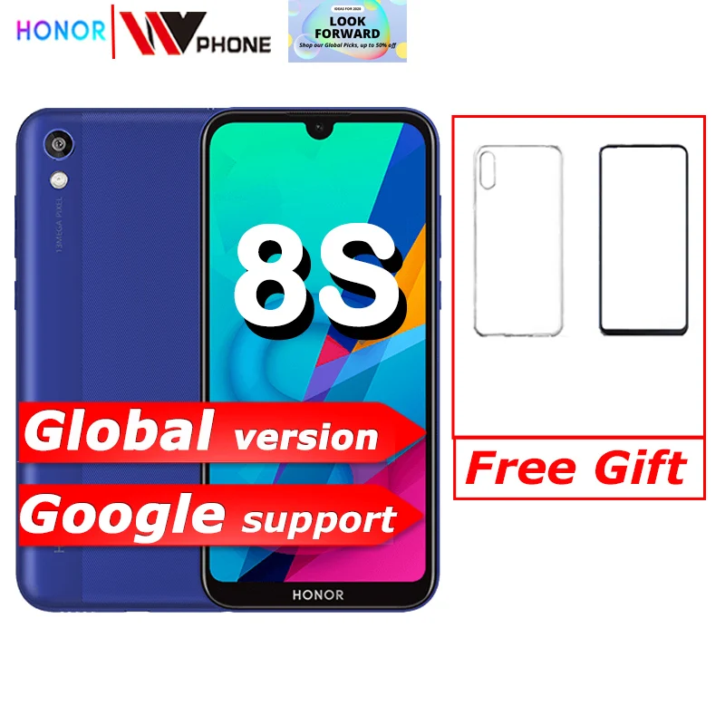  Original Global Version Honor 8S 32GB ROM 2GB RAM 5.71'' FullView Dewdrop Display MT6761 Quad Core 