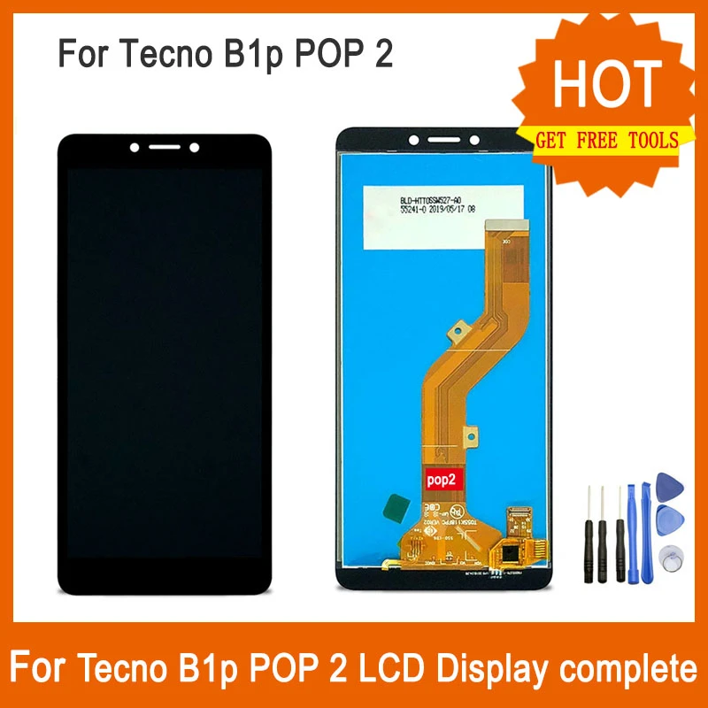 ل TECNO Tecno B1P Lcd Pop 2 عرض لوح مستشعر شاشة تعمل باللمس + LCD ...