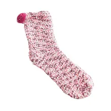 1 пара, милые мягкие однотонные женские Пушистые Носки ярких цветов коралловые бархатные зимние теплые домашние носки-тапочки для девочек, махровые Пушистые Носки