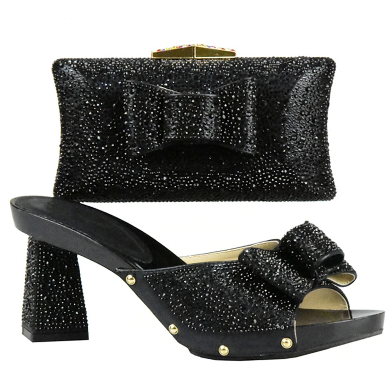 Комплект из обуви и сумки африканские наборы 2018 зеленый цвет итальянские женские