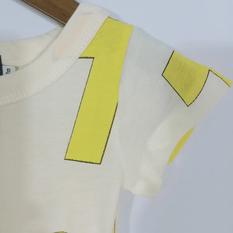 BOBOZONE TAO/желтая футболка с надписью для мальчиков и девочек; детская футболка