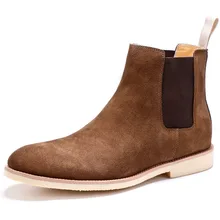 2019 NEW Men Chelsea Boots Fashion Suede Ankle Boots Fashion Men's Brand Genuine Leather Slip Ons Man Work Boots Shoes 2019 NEW Men Chelsea Boots Fashion Suede Ankle Boots Fashion Men's Brand Genuine Leather Slip Ons Man Work Boots Shoes