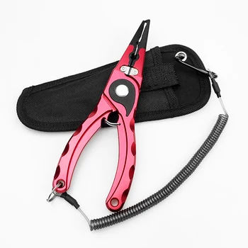 

Aluminium Fishing Pliers Fishing Tools Multifunctional Stainless Steel Scissors Split Lure Ring Hook Removes Tools With Lanyard