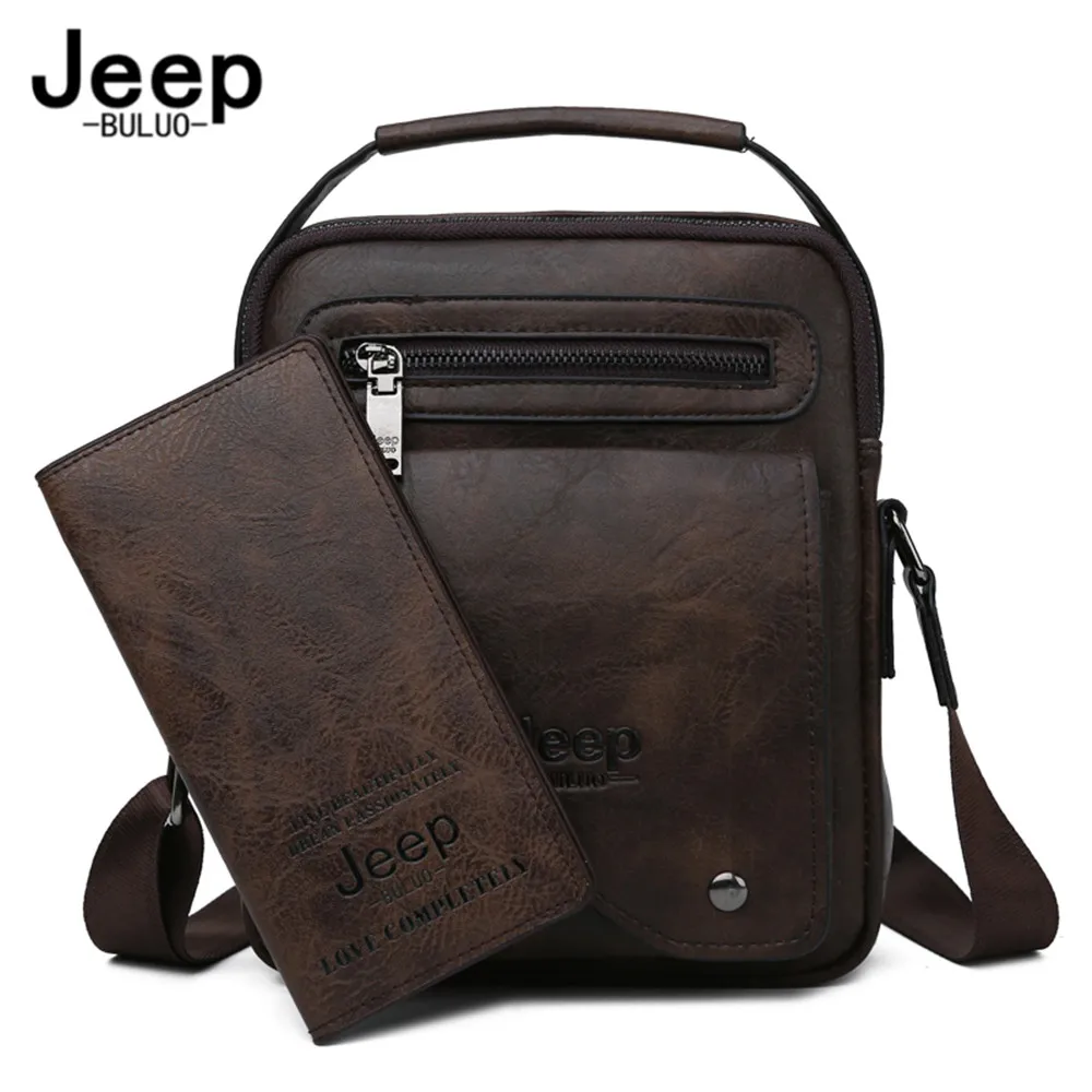Мужская модная сумка мессенджер jeep buluo оранжевая однолямочная для документов из