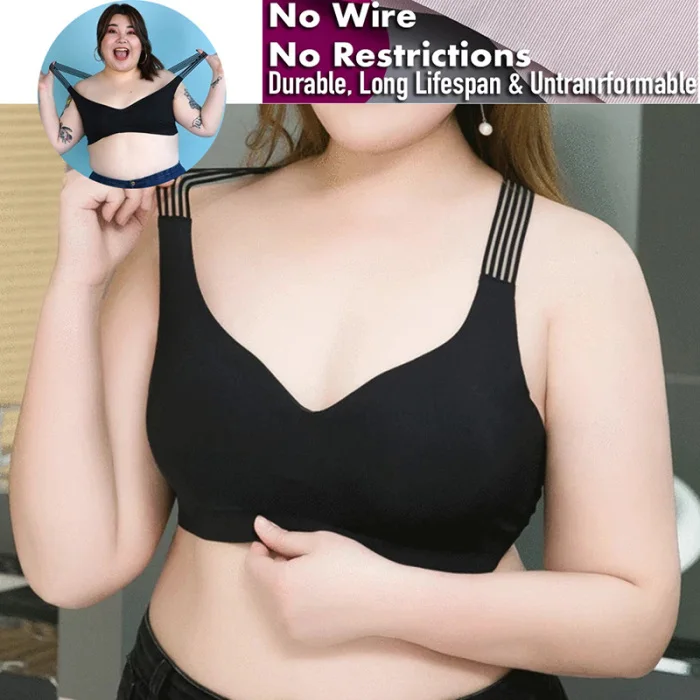 Newest Plus Size Underwears Seamless Sport Bra Elastic No Underwire No Restriction Cross Strap Women Bra Underwear