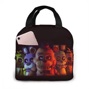 

Toy I Surviveed At Freddys Five Nights Insulated Lunch Bag Reusable Box Cooler Tote Bag For Women Men Adults Work Picnic
