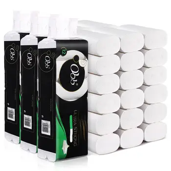 

36 Rolls Toilet Tissue Soft 4-Layer Toilet Paper Sanitary Paper Household 80 Sections Roll Paper Toilet Paper Bulk US Shipping