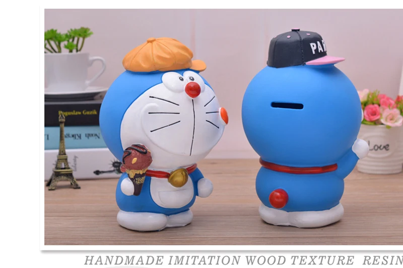 Небьющаяся мультяшная фигурка Doraemon копилка пластиковая Копилка безопасная монета копилка декоративная коробочка аксессуары