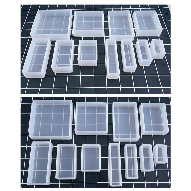 

QIAOQIAO DIY Silicone Mold DIY Square Rectangle Exopy Dried flowers Insect specimens Resin Mirror Crafts Jewelry Decoration