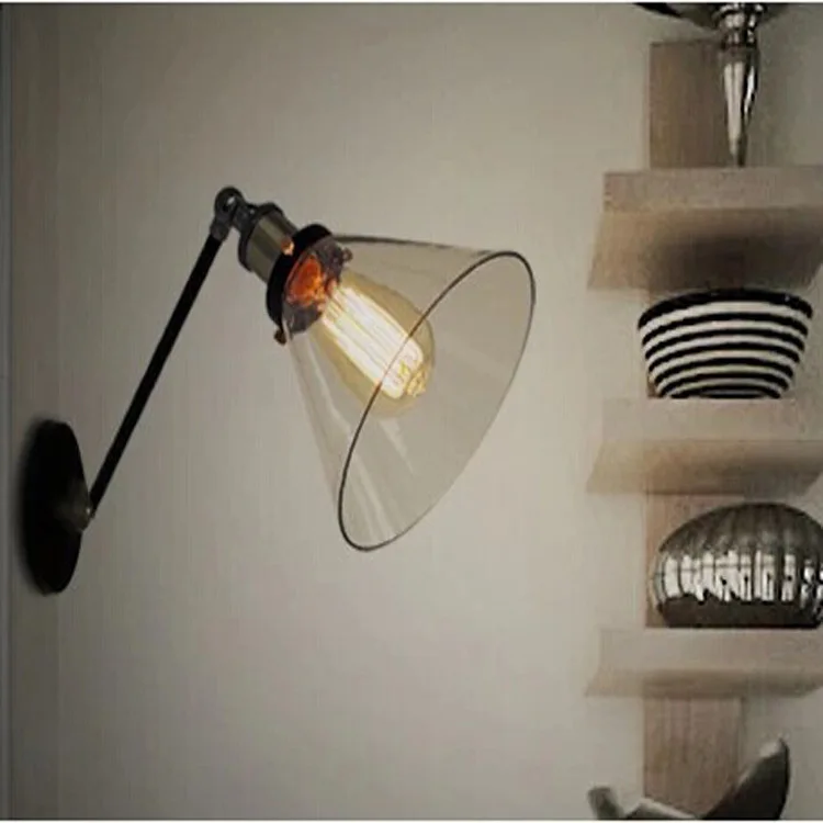 

American Loft Wall Lamp ASCELINA Long Swing Arm Wall Lamps Adjustable Metal Led Wall Light home lighting for Bedroom/Restaurant