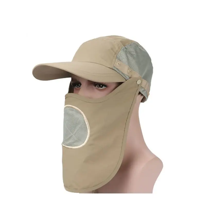 

Anti UV Multifunction Outdoor Face Neck 360 Degree Mesh Long Brim Fishing Hiking Beach Visor Sun Protection Hat