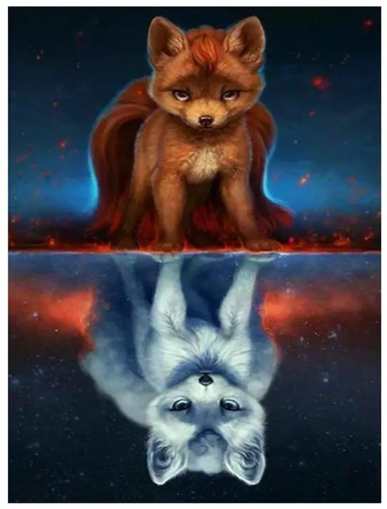 diy diamond painting fox daimont embroidery full square animals dotz puzzle beads picture women diamand mosaic sticker | Дом и сад