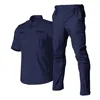 Quick-drying Strech Flexible Fabric Training Uniform Security Uniform Black Navy Blue Police Suit For Men Workwear Men Winter 3