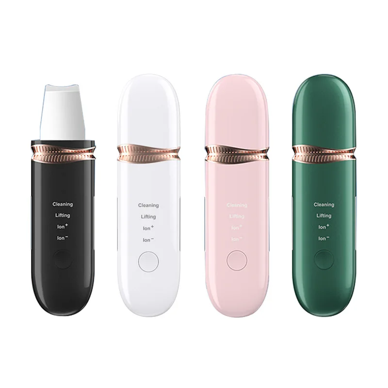 Professional Ultrasonic Skin Scrubber Blackhead Removal Cleaning Machine Pore Cleanser Peeling Shovel Face Lifting Spatula