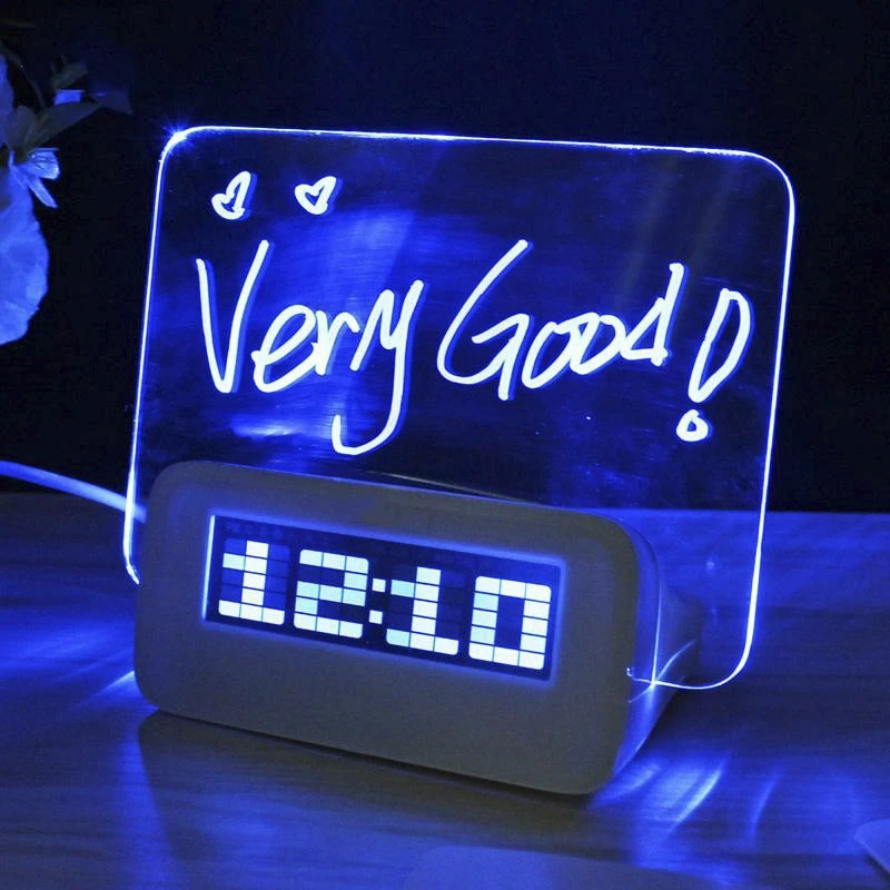 ЖК-цифровой будильник флуоресцентные Usb настольные часы