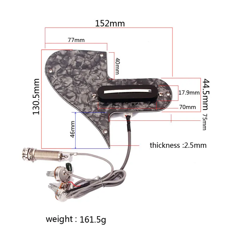 Prewired mandolin Pickguard против царапин пластина для 8 струн mandolin частей