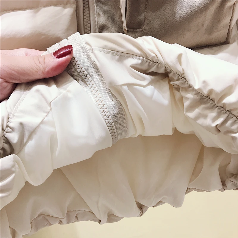 Женский жилет с воротником из искусственного меха бежево черный хлопка без