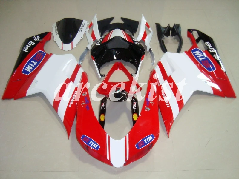 Литьевая Форма ABS Полный обтекатели наборы Подходит для Ducati 1098 848 1198 evo 2007 2008 2009 2010 2011 2012 набор тела на заказ TIM