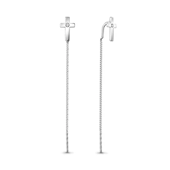 

AQUAMARINE earrings with cubic zirconia, silver 925