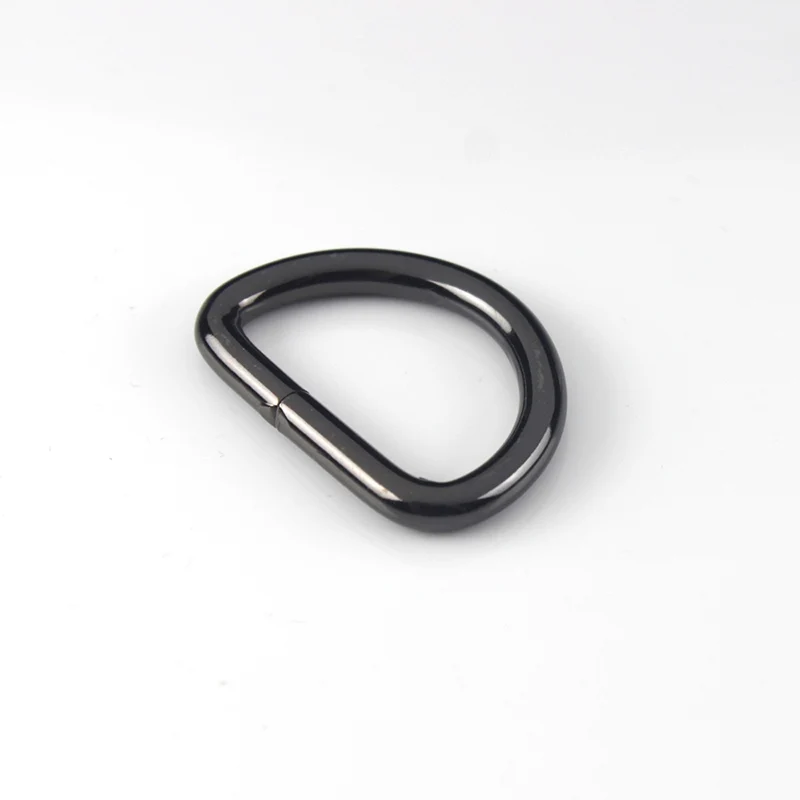 50pcs pack 17mm Metal Open-end D ring Buckle for Webbing Backpack Leather Craft Bag Strap Purse Pet Collar Parts Accessorie - Цвет: Gun metal