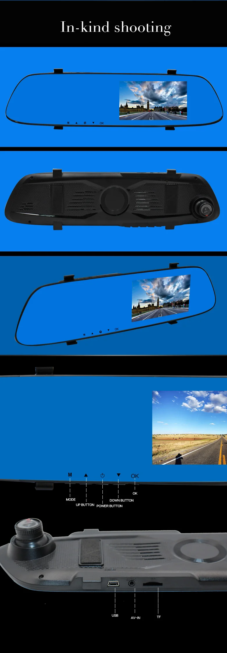 Smartour 402 Автомобильный видеорегистратор с двумя объективами, экран FHD, автомобильная камера, видео регистратор, зеркало заднего вида с видеорегистратором заднего вида, видеорегистратор, Автомобильный регистратор