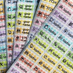 120Pcs Name Sticker Customized Stickers Waterproof Personalized Labels Children School Stationery office kawaii cute stationery